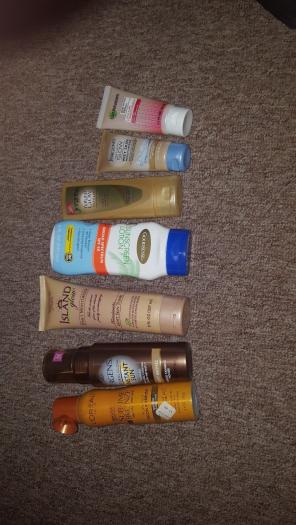Bronzer Self tanners Sunscreen all 7