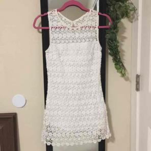 White lace dress.