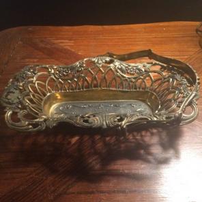 Antique Metal Ornate Butter (?) Dish