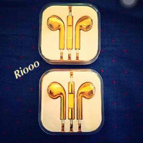 2x gold earphones free shipping