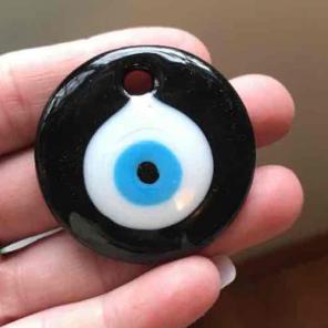 Evil eye glass focal bead