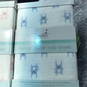 Aden + Anais Flannel Crib Sheet