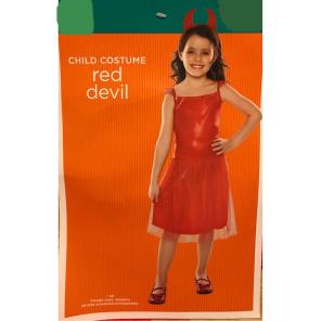 Girls red Devil Halloween Costume Small
