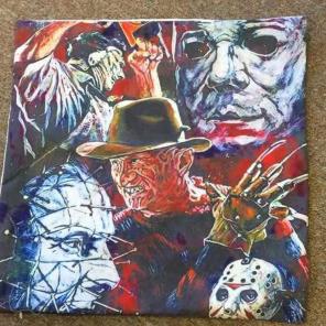 2 Horror movie characters pillow covers