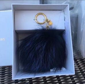 Michael Kors Large Fur Pom Pom Key Charm