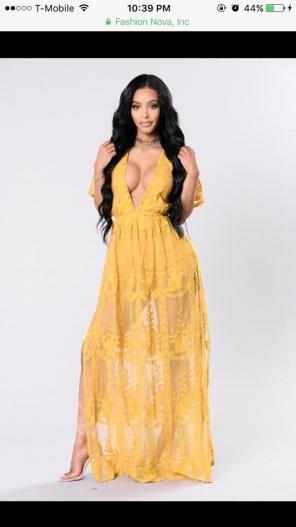 Fashion Nova Mustard Dress
