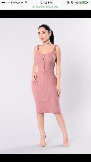 Fashion Nova Mauve Dress