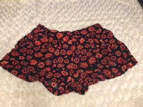 Navy Blue Floral Shorts