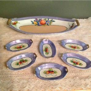 Antique Serving Dish w/ little dishes