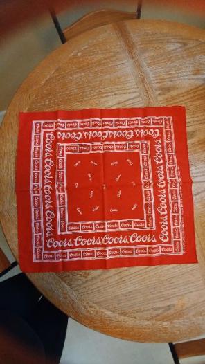 Vintage Coors red Bandana FREE SHIPPING