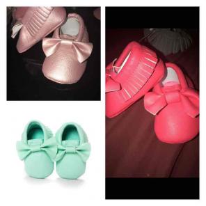Baby girl moccasins 0-6 months