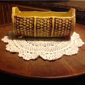 Vintage Ceramic Basket Planter