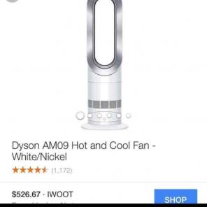 Dyson hot cool air conditioner and heat