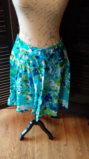 Old Navy Ruffled Blue Floral Skirt-M