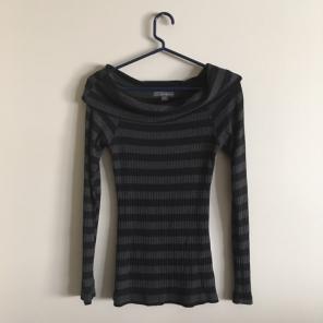 Striped Cowl Neck Sweater
