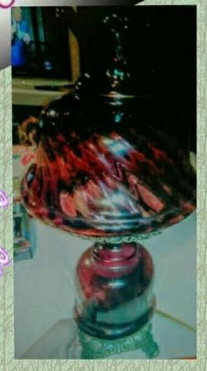 Vintage Amethyst Purple Glass Lamp