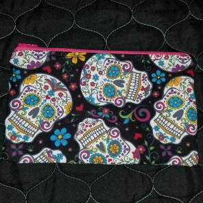 Sugar Skull Zipper Pouch