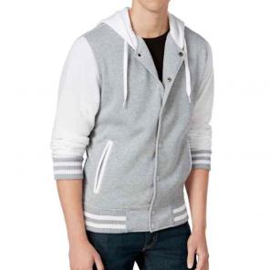 Ring of fire men's hooded varsity jacket