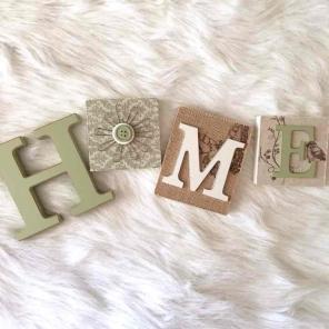 "HOME" Decor for Fireplace Mantle