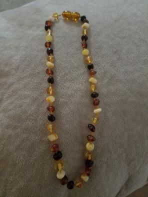 Amber teething necklace