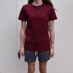 21 Men Maroon Henley Shirt