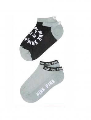 VS PINK 2 Low Show Socks Succulent Green