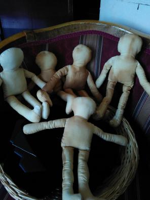 Handcrafted Soft Dolls Tea Stain 5 12"