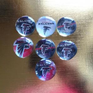 Atlanta Falcons glass bead magnets