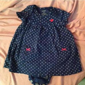 Navy blue baby girl dress