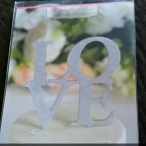 New Love wedding cake topper pick