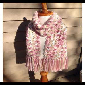 Little Girls Crocheted Scarf. NWT.