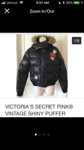 VS PINK PUFFER BOMBER JACKET