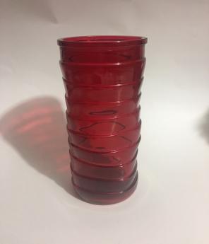 Vintage Red Hoosier Glass Vas 81/2"