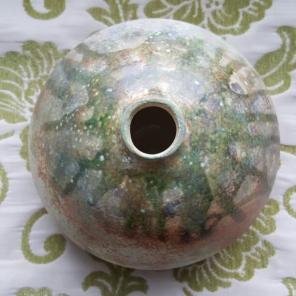 FREE SHIP! Heavy handmade pottery vase