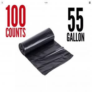 100 Large 55 Gallon Trash Bag