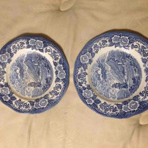 Blue/White Lochs of Scotland plates