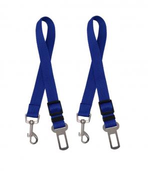 Dog Safety Seatbelt Adjustable x2 Blue