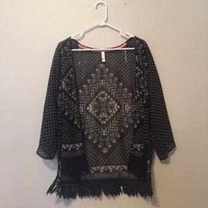 Black And White Kimono