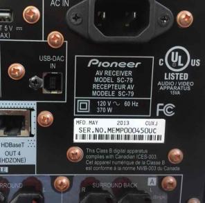 PIONNER ELITE SC-79 RECEIVER
