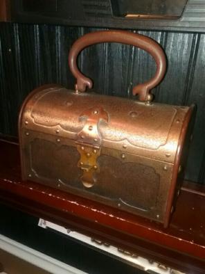 1950's Copper/Brass Box Trunk Handbag