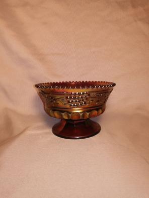 Northwood Grapes And Cable Footed Bowl