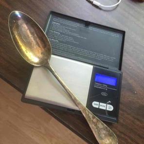 51 grams all solid sterling large spoon