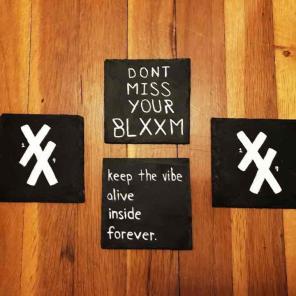 4 Slate Hand Painted MGK 19XX Coasters