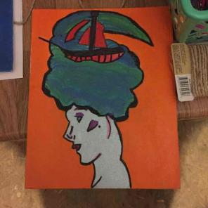 Women of the sea painting 8 by 10