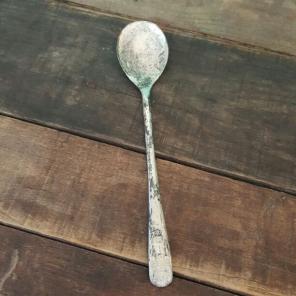 Vintage silver plated serving spoon