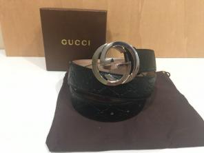 Authentic Men Gucci Belt Black Guccisima