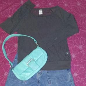 PINK VS lace shirt gray small