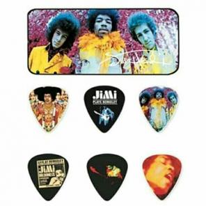 24 Jimi Hendrix Guitar Picks + 2 Tins