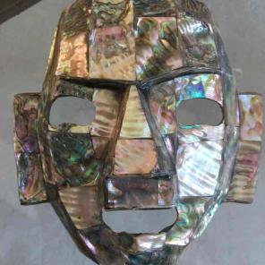 Mayan Burial Face Mask Sculpture