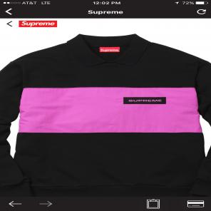 Supreme Polo Crewneck Week 2(black&pink)